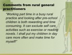 Caring for General Practitioners and their Families 030