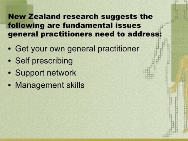 Caring for General Practitioners and their Families 047